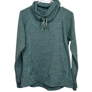 Kuhl Green Cowl Neck Pullover Athletic Sweater
